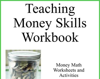 teaching money skills workbook on money math skills money etsy