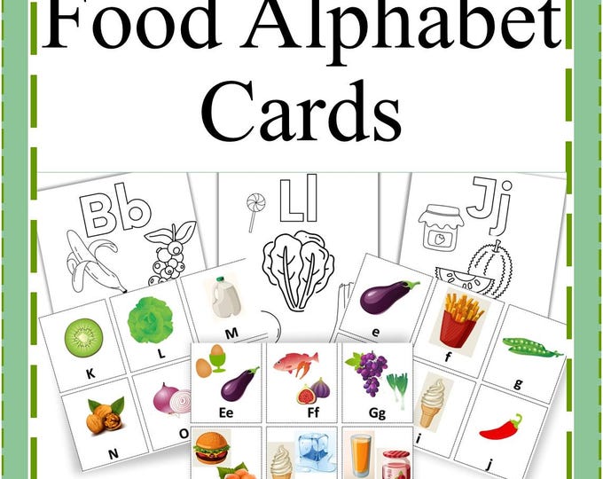 Printable Fruits and Vegetables Alphabet Labeled With Food Names ...