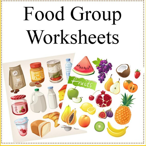 food group activities and worksheets food group healthy etsy