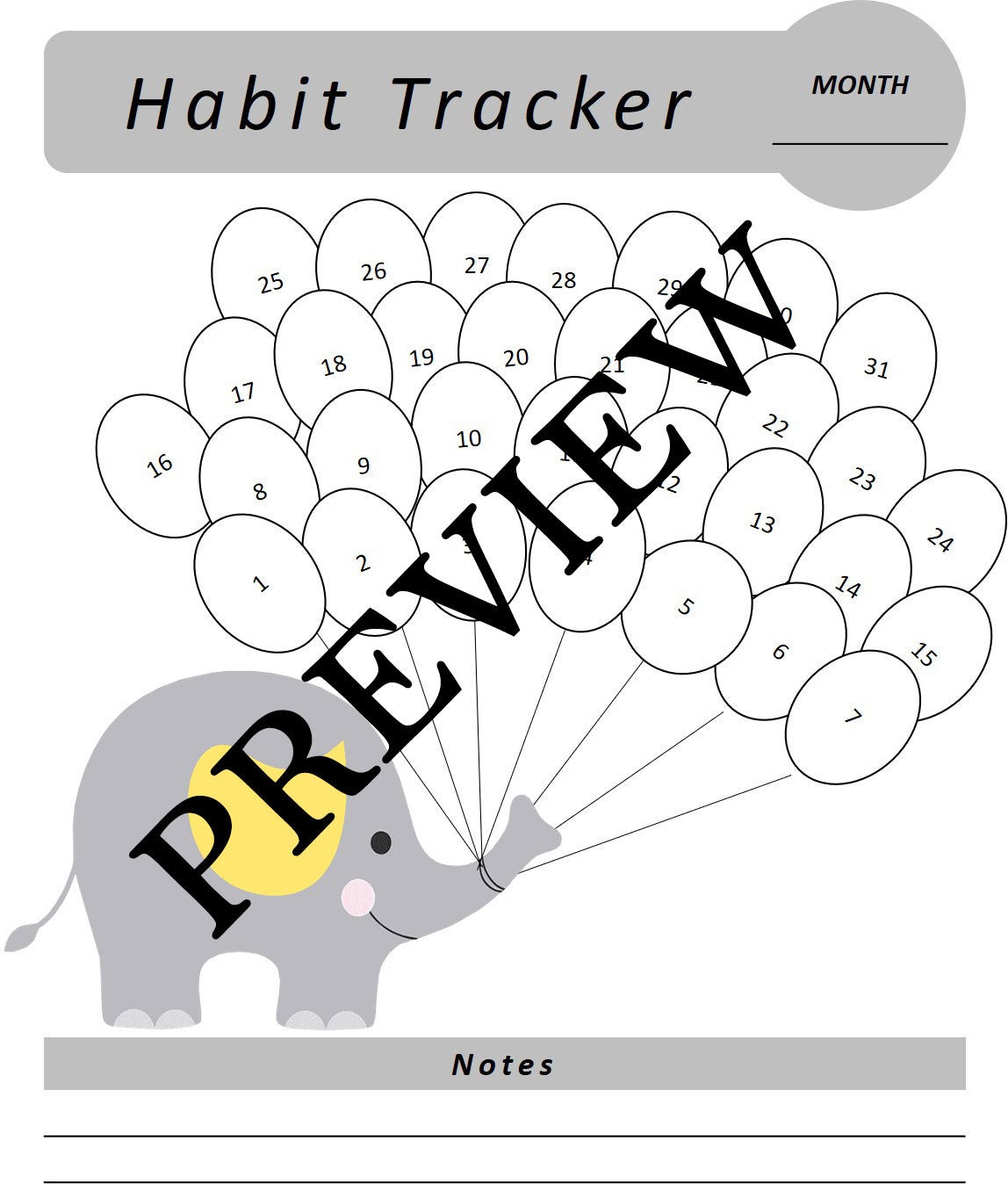 Habit Trackers, 40 Different Tracker Sheets, Colored and Black and ...