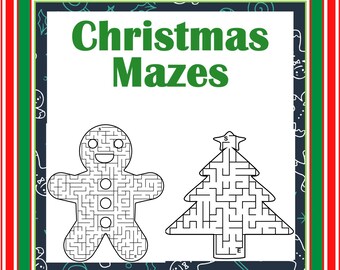 Christmas Mazes for Kids – 60 Fun & Festive Shaped Mazes