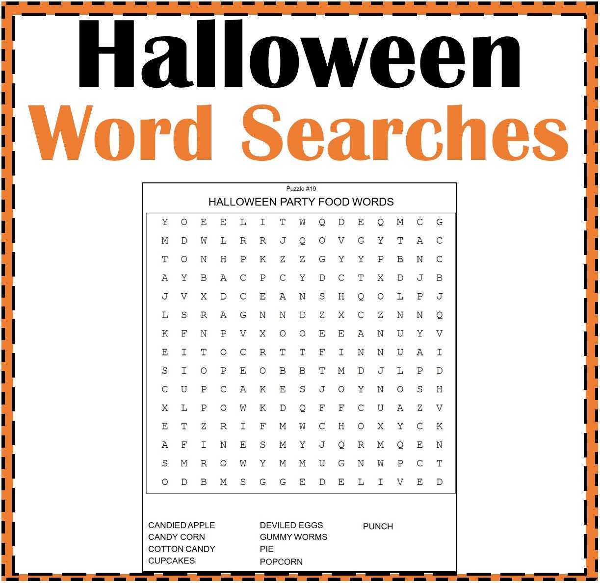 halloween word search printable games for kids word searches etsy