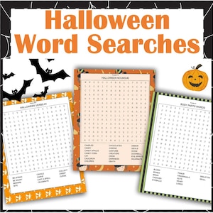 Halloween Word Search Printable Games for Kids – 51 Festive Puzzles
