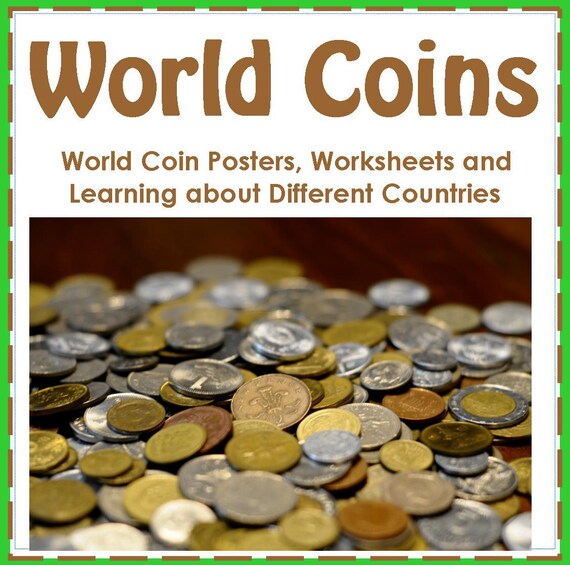 World Coins Poster and Worksheets World Money Printables | Etsy