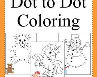 Dot to Dot Coloring Pages- 50 Dot to Dot Worksheets