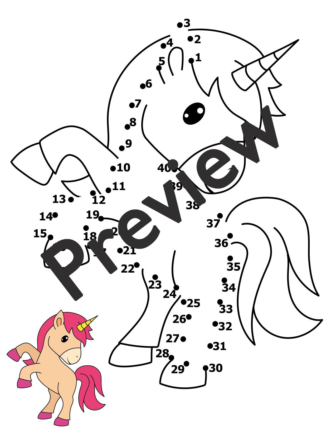 Dot to Dot Coloring Pages 50 Dot to Dot Worksheets - Etsy