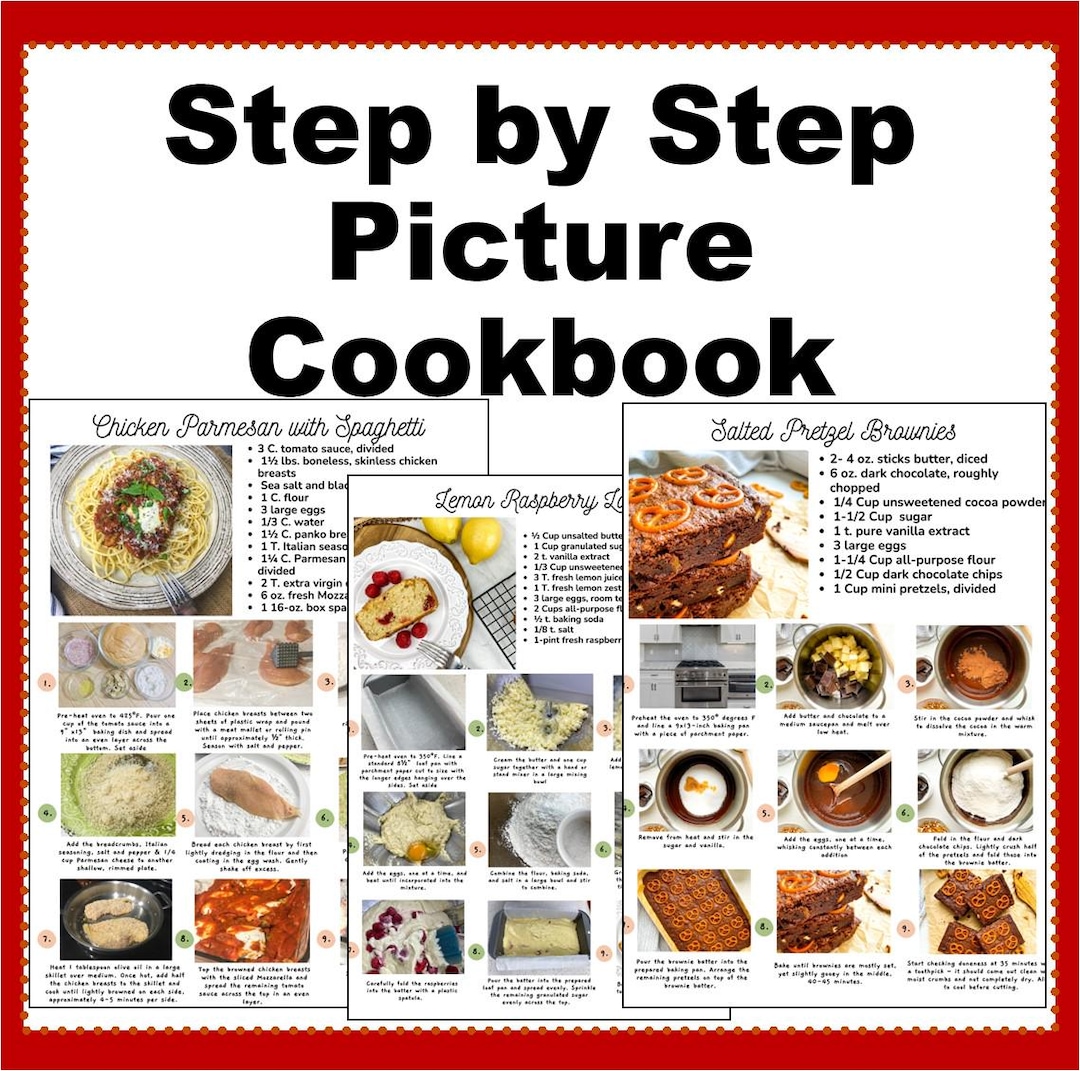 Step-by-step Picture Recipes Cookbook (digital Download) - Etsy