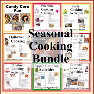 Seasonal Cooking Activities and Ideas 10 Set BUNDLE- Kids Cooking Ideas to Cook All Year Long