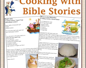 Bible Cooking Activities-13 Bible Theme Cooking with Books Kids Cooking Activities