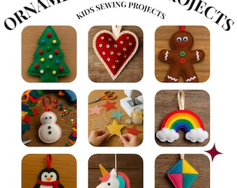 Cose tus propios adornos de fieltro: un proyecto creativo para niños y principiantes