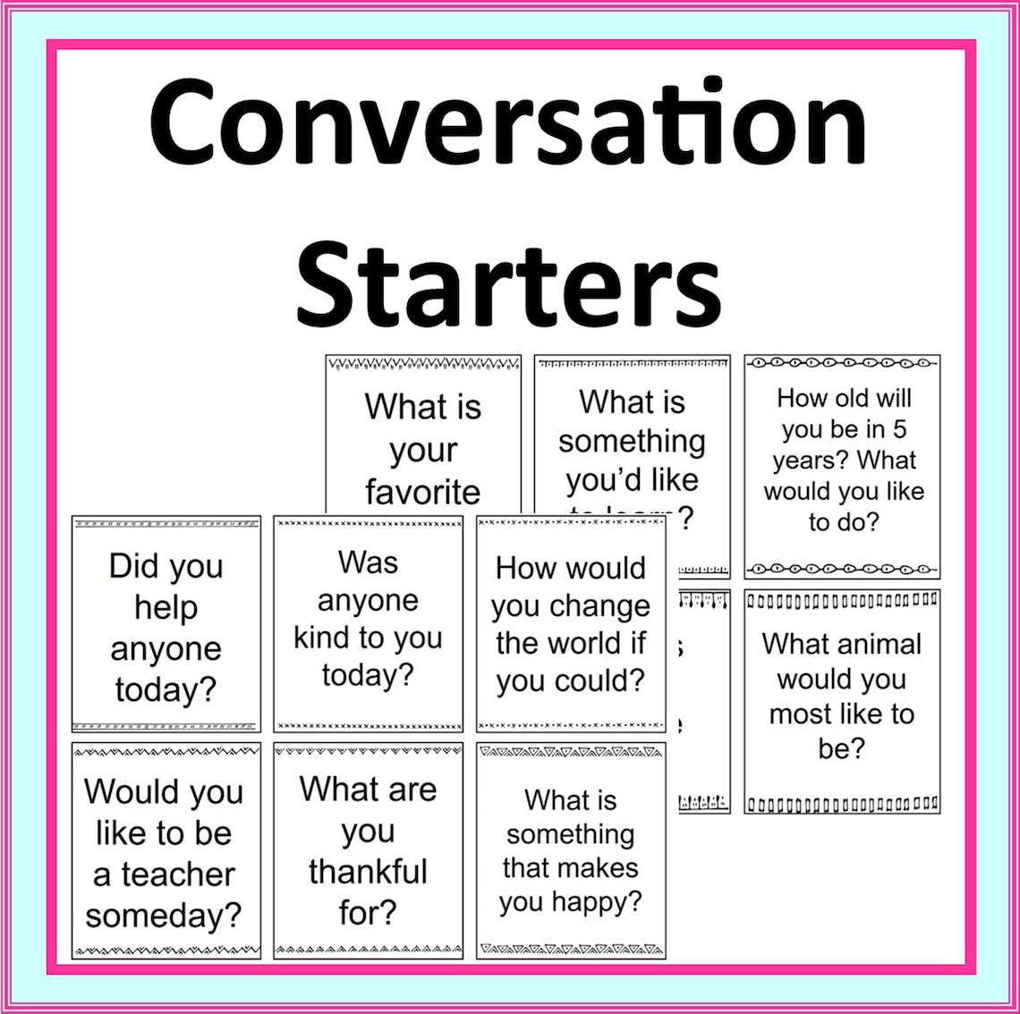 100 Conversation Starters Cards Family Talking Game Communication 100-conversation-starters-cards-family-talking-game-communication