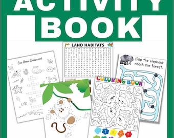 Livro de atividades infantis: Labirintos, Ligue os pontos, Caça-palavras e muitos outros jogos (Download digital)