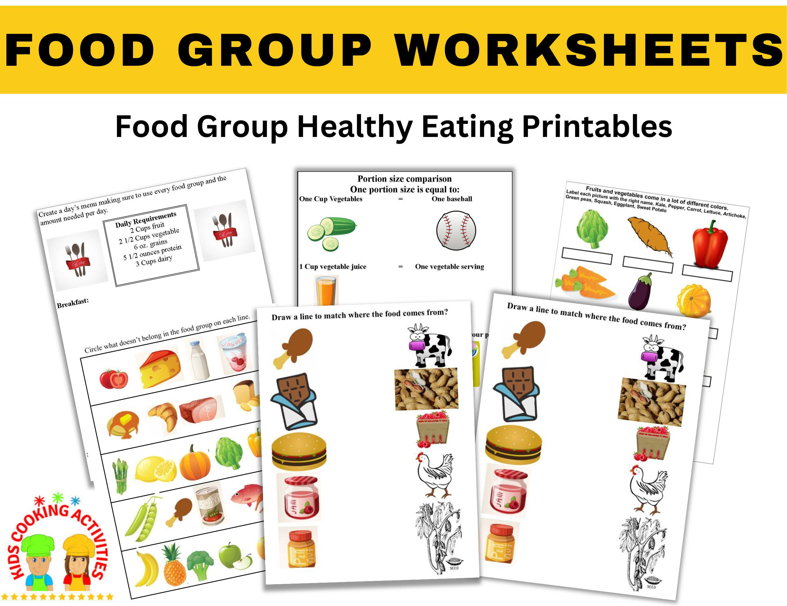 Food Group Activities and Worksheets Food Group Healthy Eating ...