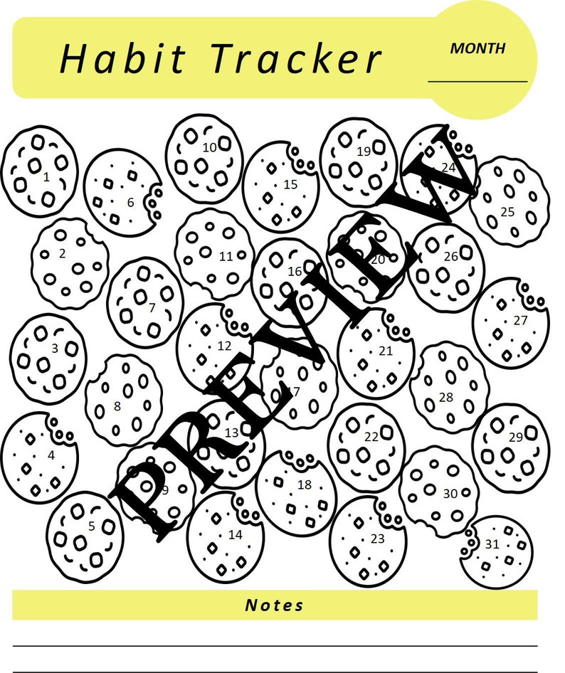 Habit Trackers, 40 Different Tracker Sheets, Colored and Black and ...