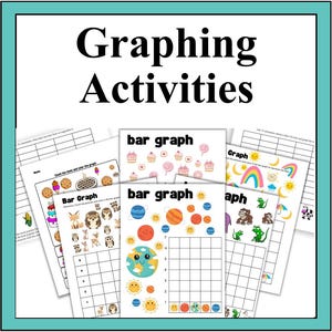 Graphing Practice with Real-World Topics – 30 Printable Worksheets -Make Data and Graphing Come to Life with Fun, Colorful Activities!