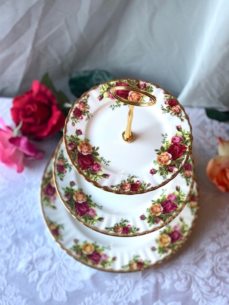 Royal Albert Old Country Roses Cake Stand - Thumbnail 3