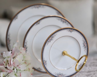 Noritake Ontario 3 Tier Cake Stand for Afternoon Tea (Vintage China)