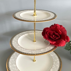 3 Tier Cake Stand by Noritake (Langsdale) for Afternoon Tea (Vintage China)