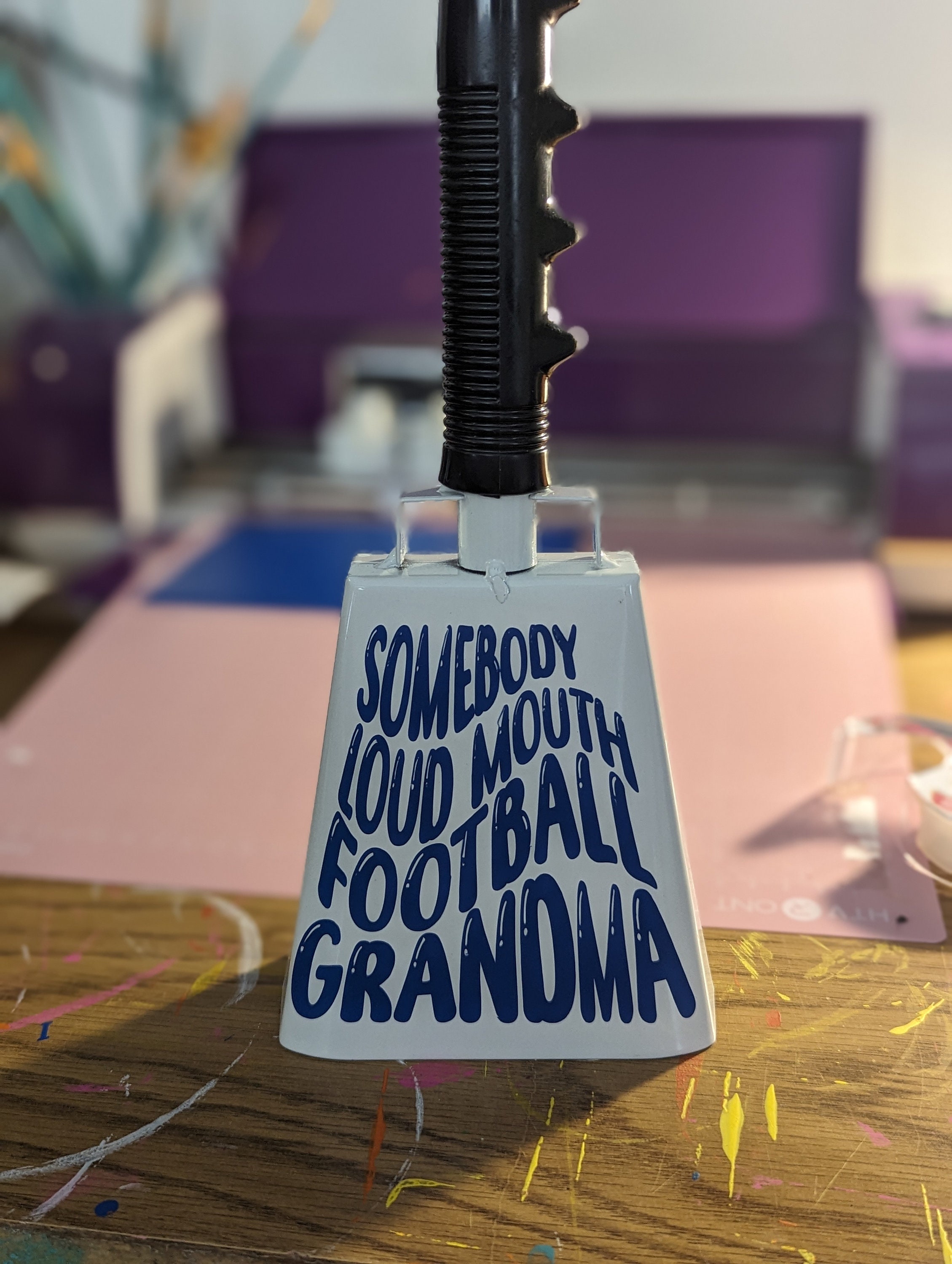 Sports Cowbell Loud Mouth Grandma Etsy