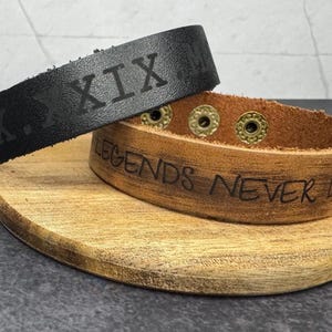 Personalized Leather Bracelet, Engraved Leather Bracelet, Leather Bracelet, Custom Leather Wristbands