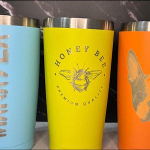 Personalized 20oz Tumbler, Laser Engraved Cup, ADD YOUR LOGO