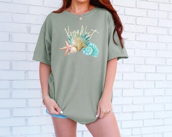 Key West Shirt, Vacation Shirt, Vintage Seashell Tee, Vintage Sea Shell Shirt, Vintage Beach Shirt, Beach Shirt, Beach Lover Gift, Cover Up