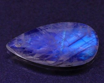 Rainbow moonstone Pear shape cabochon, Moonstone gemstone, Loose Moonstone for making jewelry 19x9 mm