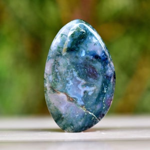 Moss Agate Cabochon - Moss Agate Stone - Natural Gemstone Cabochon -Stone Cabochon - Cabochon ,  Oval shape, 44x28mm 51.00 Ct.