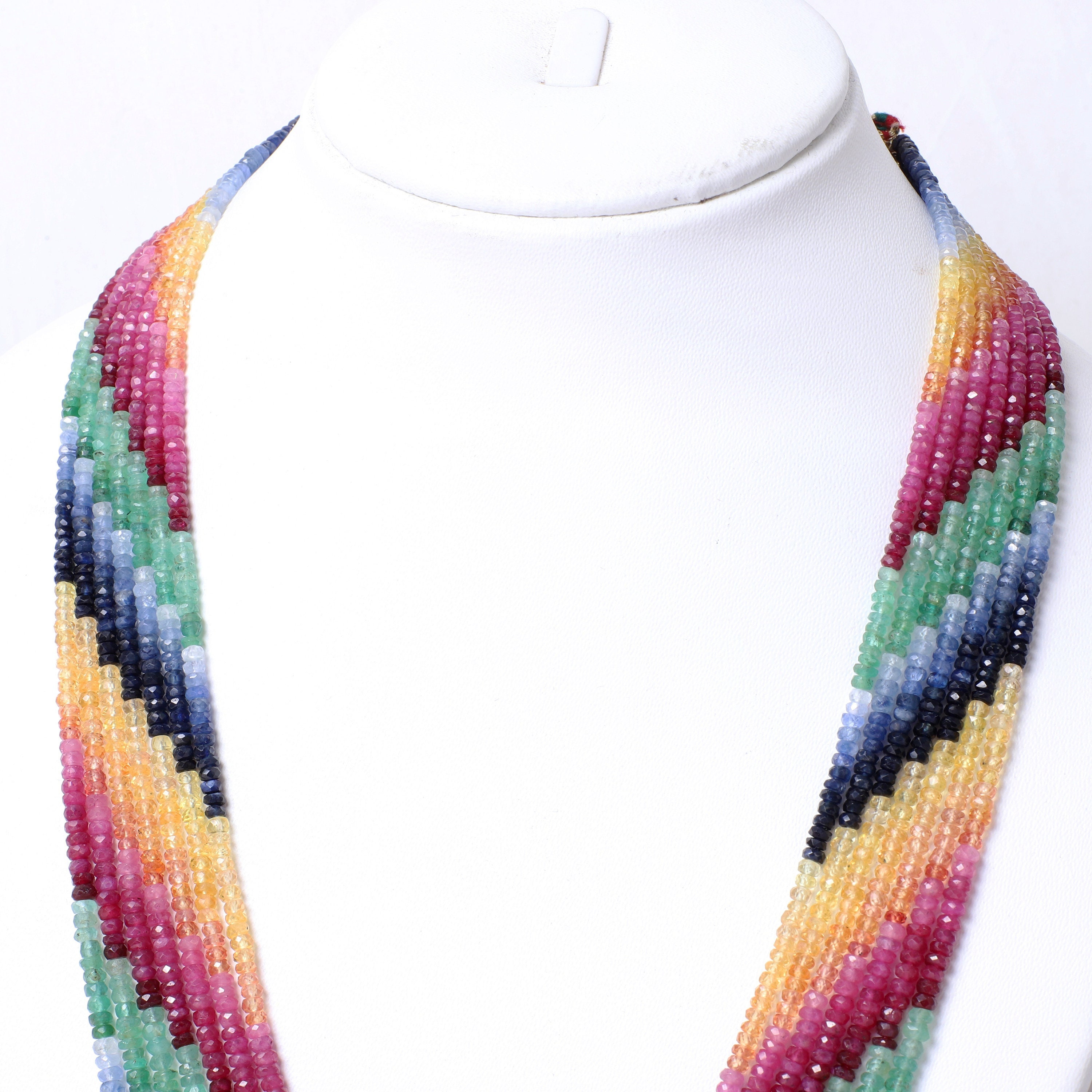 Ruby emerald on sale beads chains