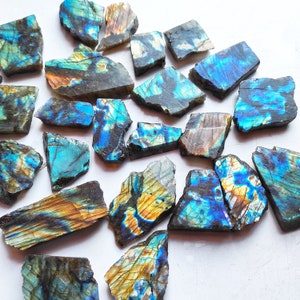 Natural Labradorite Slice, Labradorite Slab for making jewelry