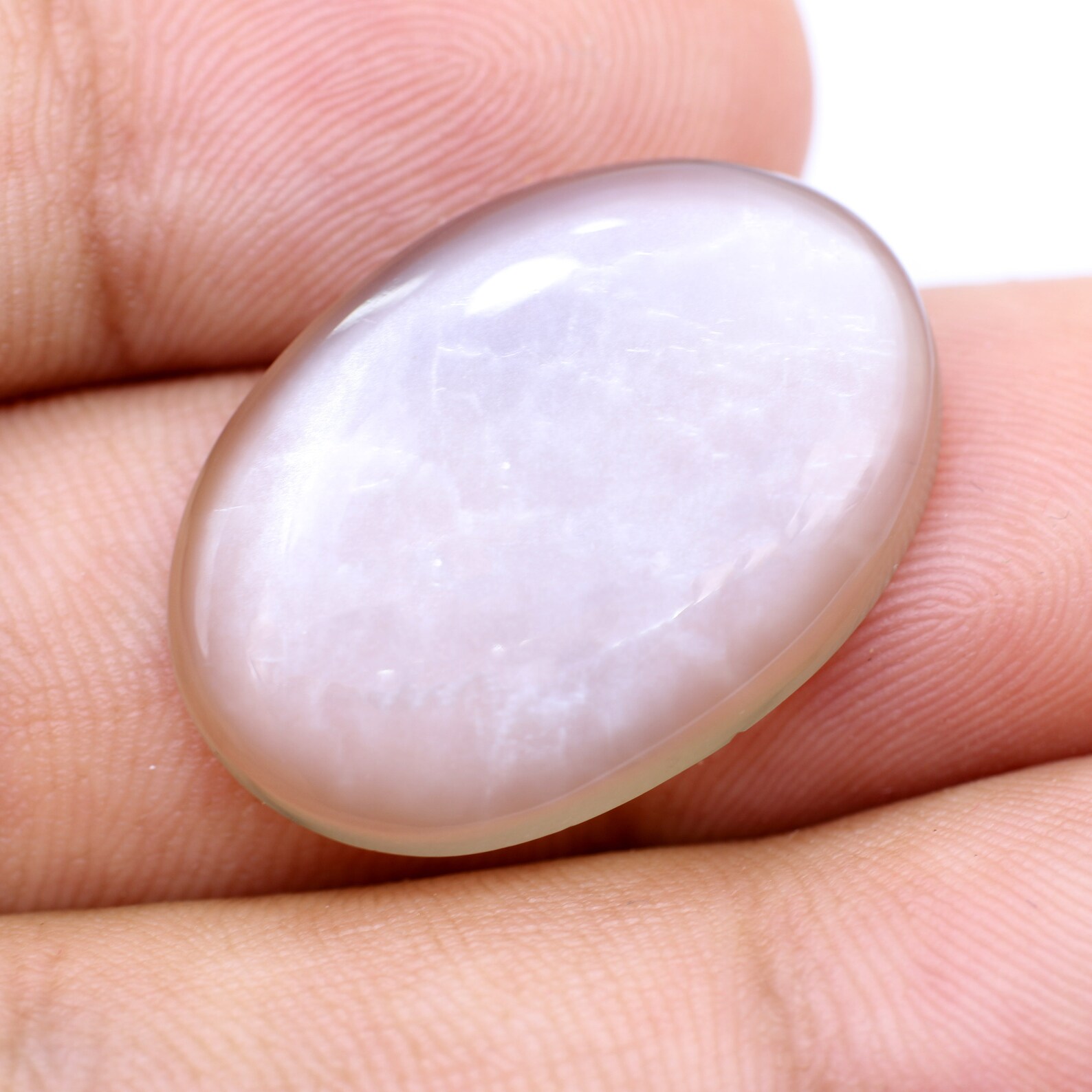 Natural Grey Moonstone Cabochon Gemstone White Moonstone Loose Etsy
