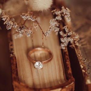 14K Gold Moissanite Engagement Ring: 1.5 CT Solitaire, Art Deco Style