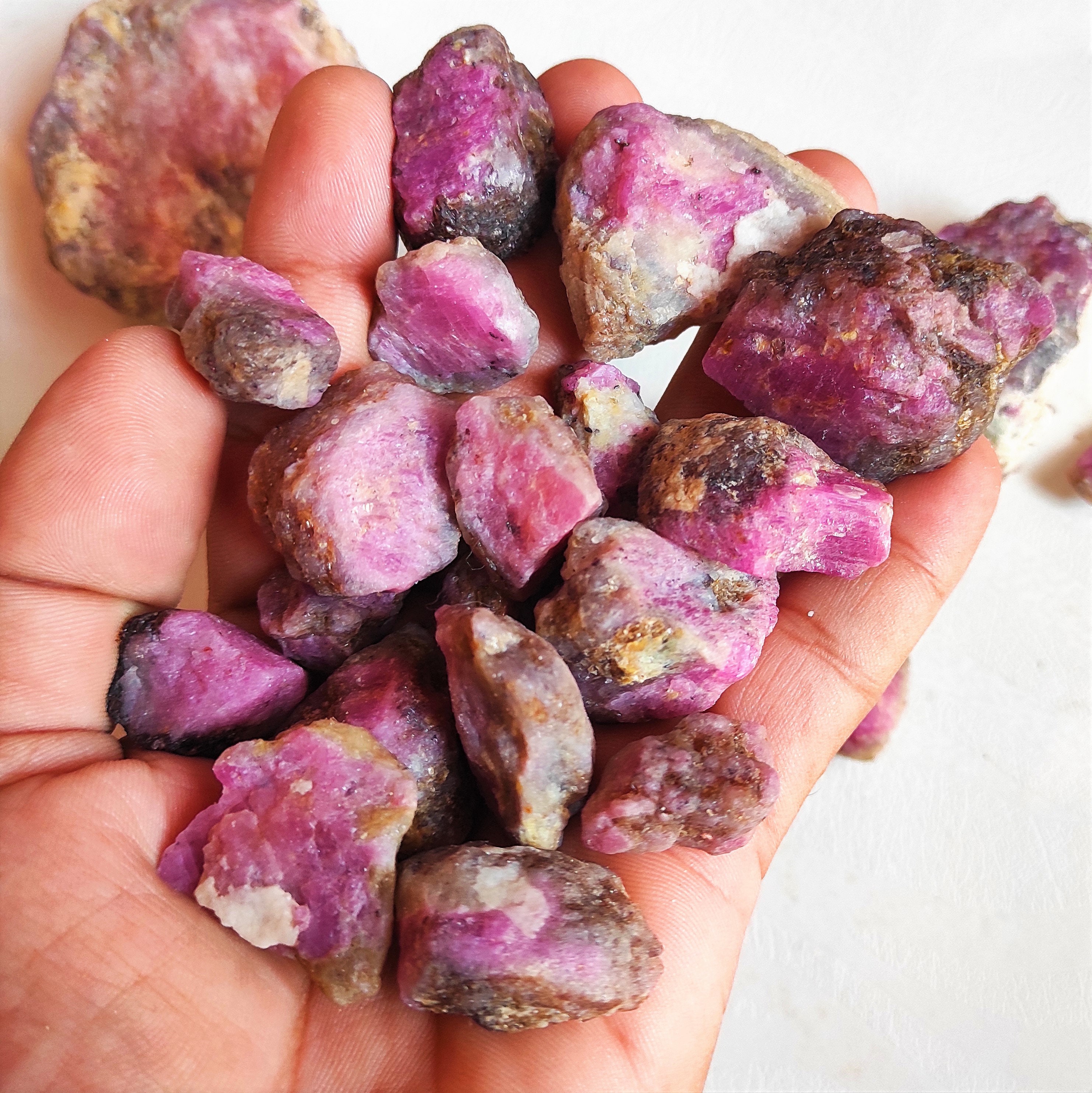 Natural Ruby Raw Stone 20 to 60mm for making jewelry | Etsy