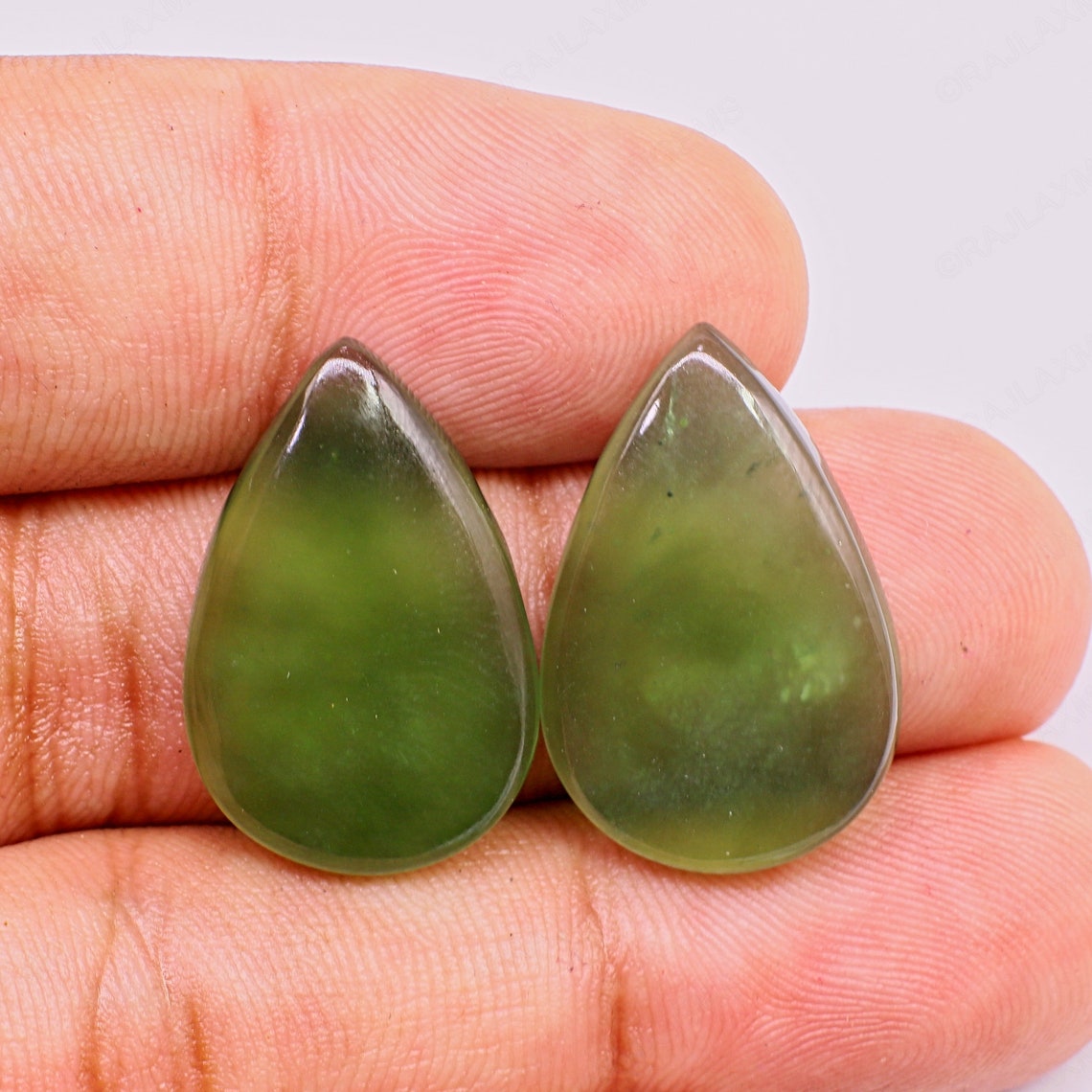 Natural Green Serpentine Cabochon Serpentine Gemstone Etsy