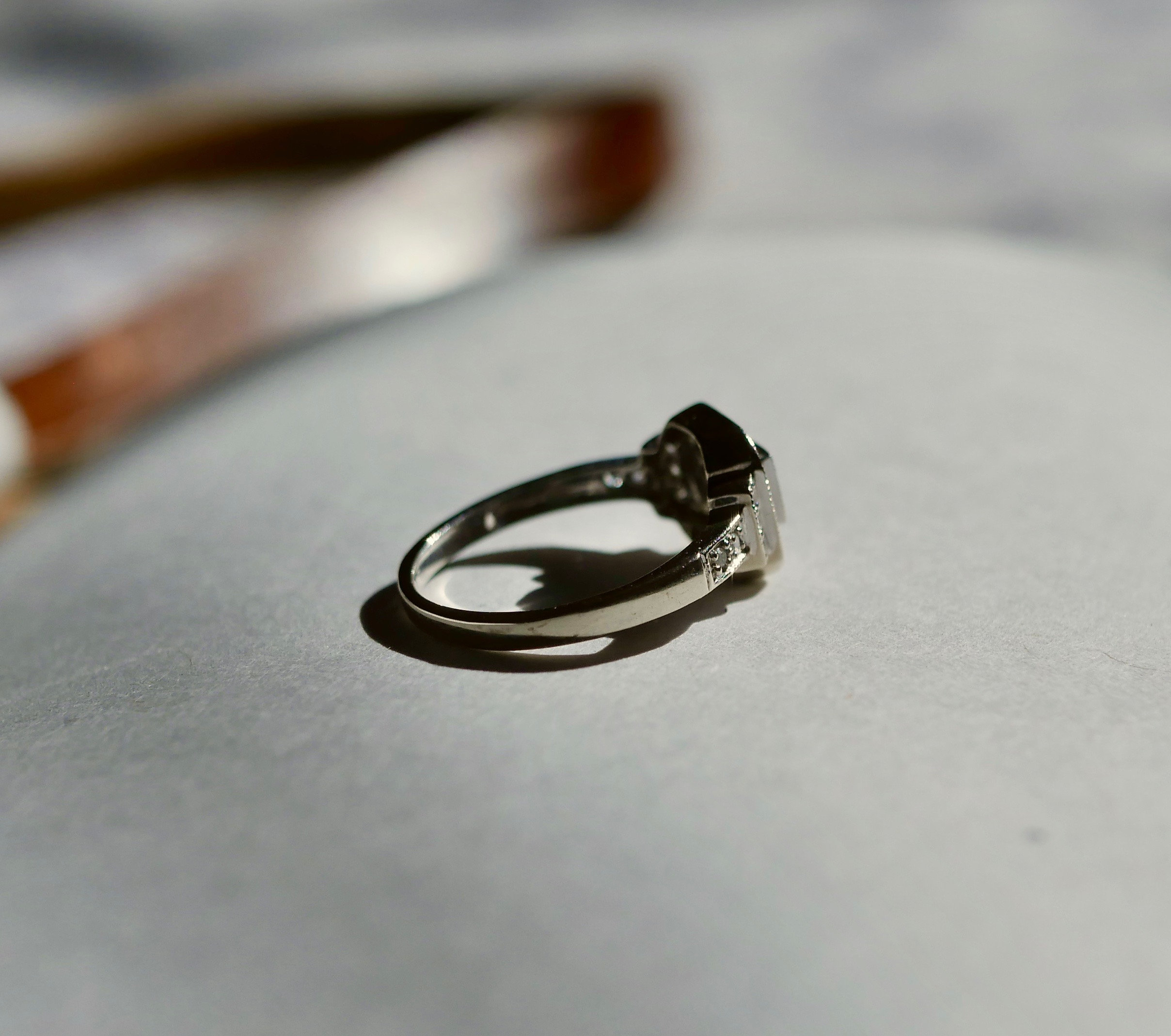 PAVE DIAMOND RING Vintage Engagement Ring Multi Stone Ring Anniversary ...