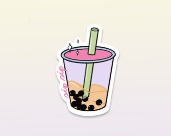 Decal Planner Sticker Vinyl Gifts Under 5 Tumbler Sticker Bubble Tea Laptop Sticker