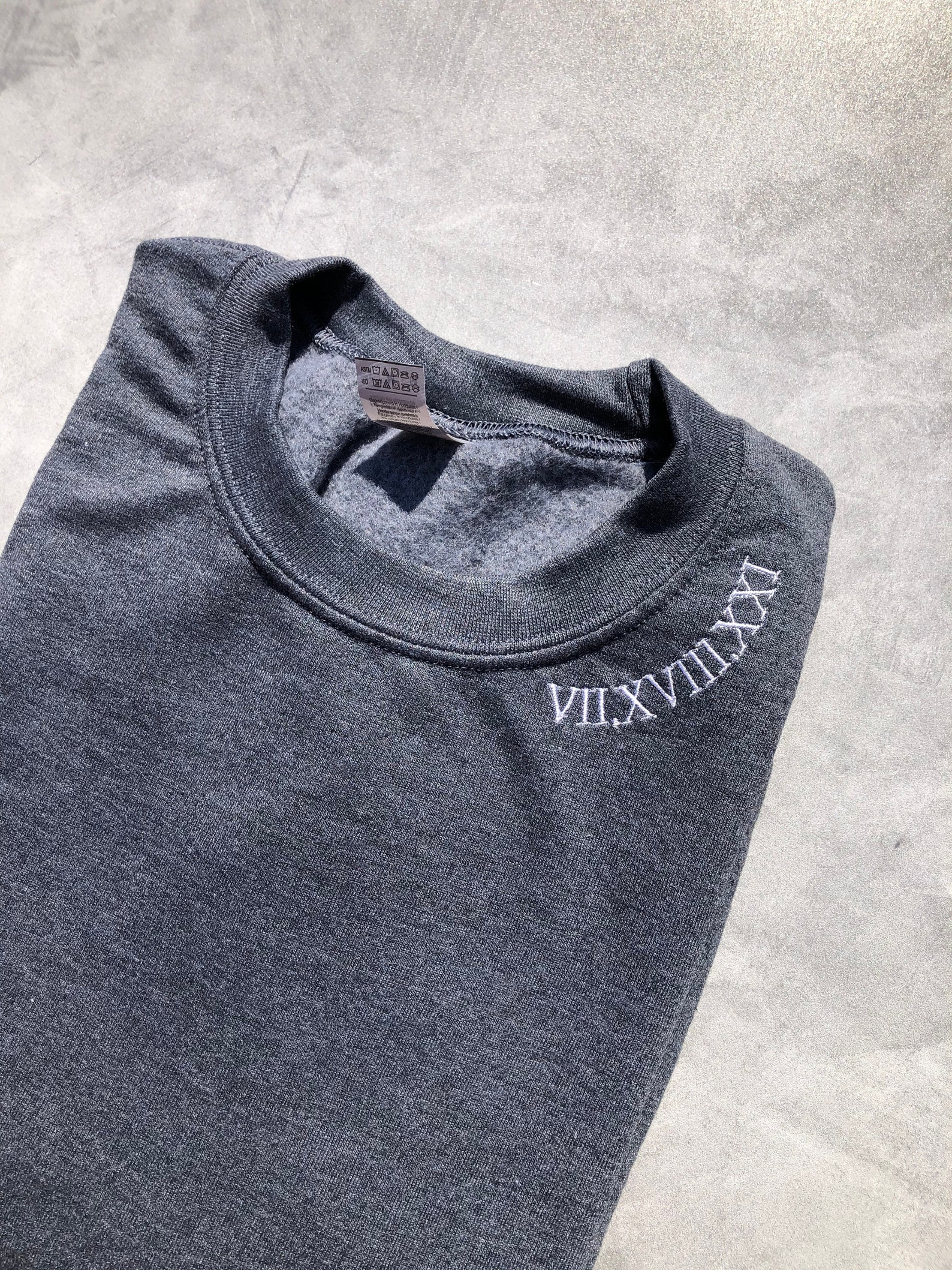 Personalized Roman Numeral Sweatshirt Embroidered Sweatshirt | Etsy