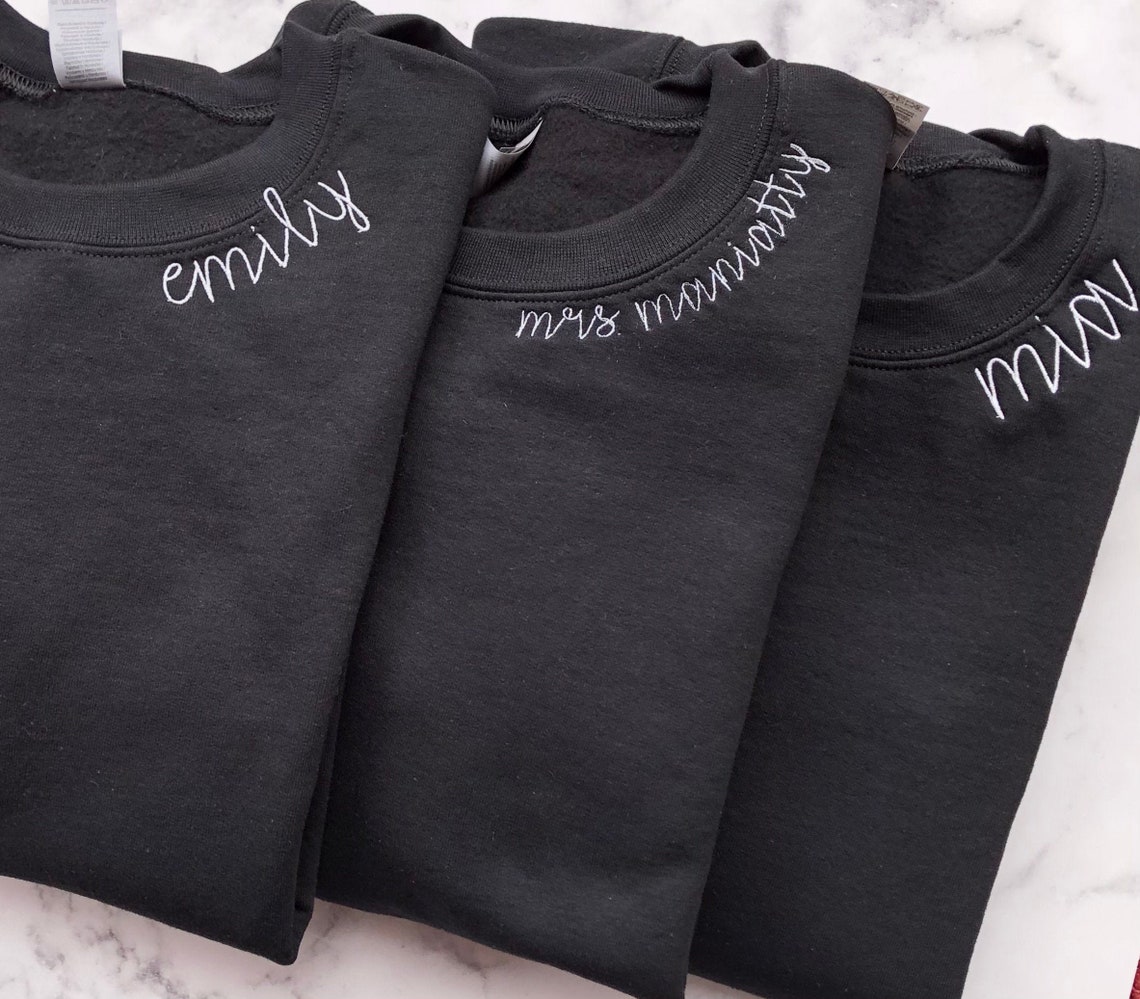 Bridal Party Sweatshirts Personalized Sweatshirt Embroidered Etsy