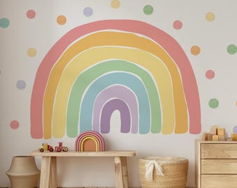 Pastel Rainbow Wall Decal: Nursery Wall Sticker