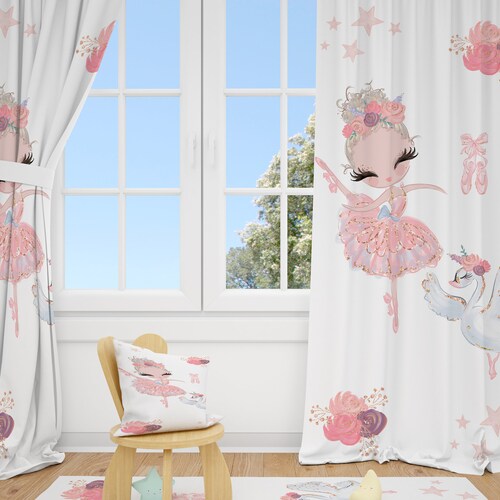 Cloud and Stars Baby Girl Room Curtains Nursery Curtains Etsy