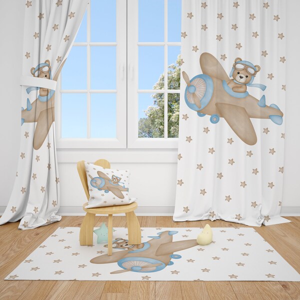 Airplane Curtains Etsy