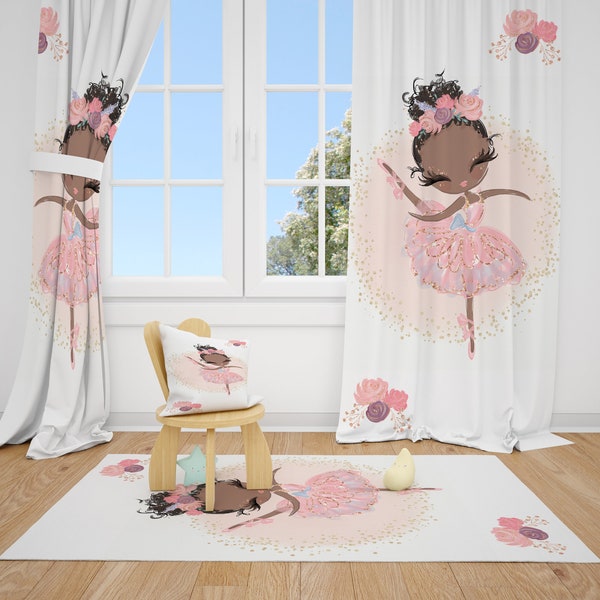 Princesse Ballerine Rideau pour chambre de bébé Rideaux pour chambre de bébé Rideaux de fenêtre