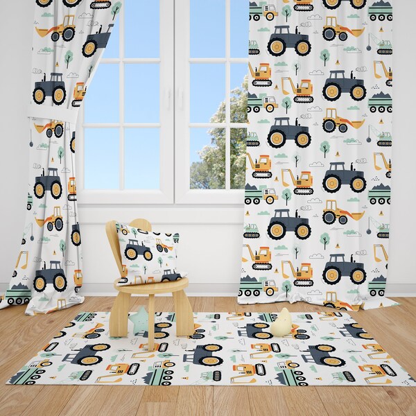 Tractor Curtains Etsy UK