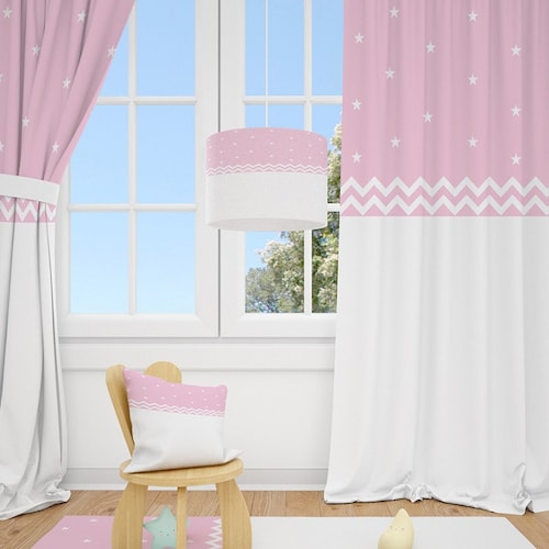 Cloud and Stars Baby Girl Room Curtains Nursery Curtains Etsy