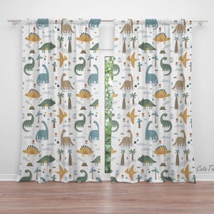 Cute Dinosaurs Baby Boy Room Curtains Nursery Curtains Window Curtains