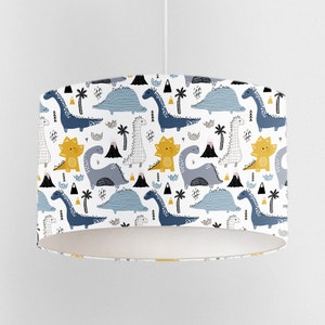 Dinosaur Lampshade, Nursery Ceiling Lampshade, Kids Room Lampshade, Drum Ceiling Lamp Shade, Light Shade