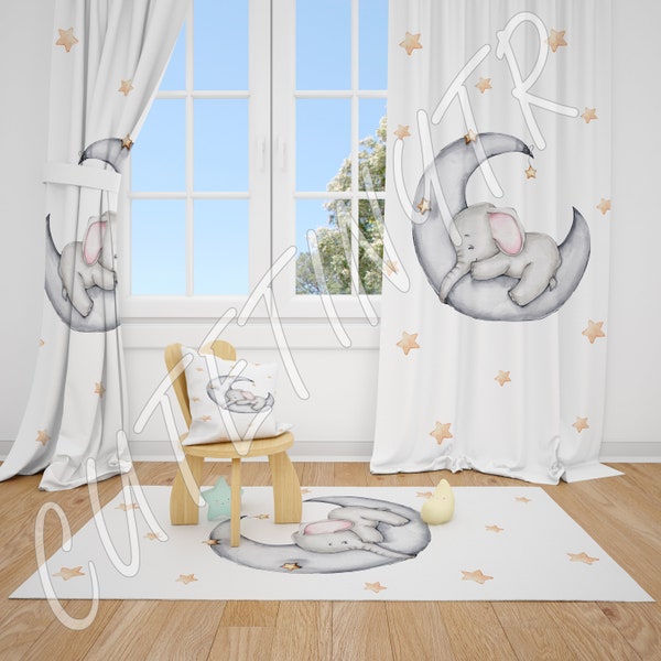 Elephant Curtains Etsy
