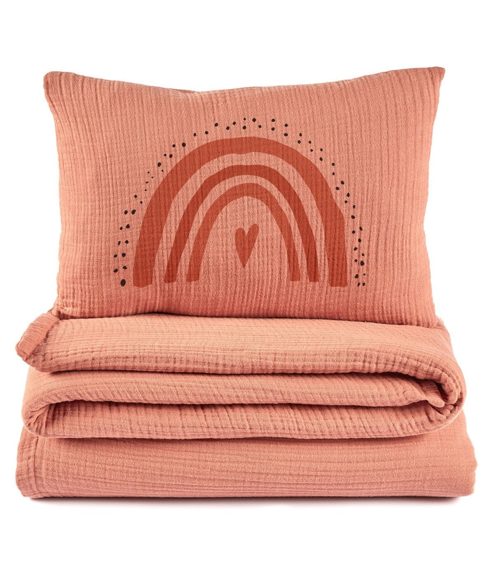 Muslin Bedding Set Boho Rainbow Duvet Cover Toddler Duvet Etsy