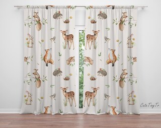 YUANZU Tende Oscuranti Per Bambini Con Animali Della Giungla, 2 Pannelli 75x166 Cm, Tessuto 100% Poliestere, Stampa 3D, Per Camera Giochi E Asilo