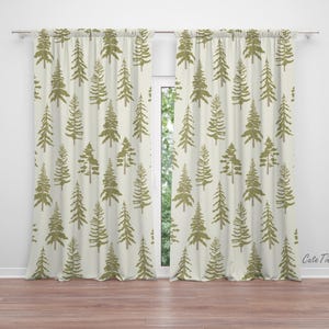 Forest Trees Nursery Curtains: Baby Boy Room Decor